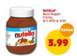 Penny: Kiloglas Nutella mit Extra-Punkten für 3,99 Euro