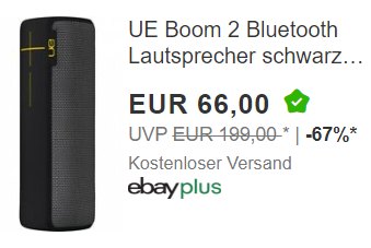 Ebay: Bluetooth-Lautsprecher "UE Boom 2" für 61 Euro frei Haus