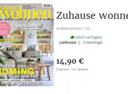 „Zuhause Wohnen“: Jahresabo zum Direktpreis von 14,90 Euro