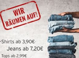 Jeans Direct: „Ausverkauf“ mit Jeans ab 7,20 Euro und Shirts ab 3,90 Euro