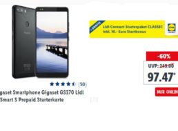 Lidl: Smartphone Gigaset GS370 mit 10 Euro Guthaben für 97,47 Euro