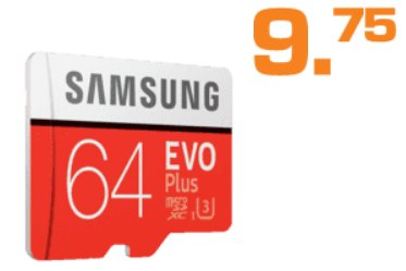 Saturn: Samsung Evo Micro-SDXC mit 64 GByte für 9,75 Euro