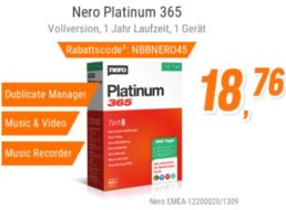 NBB: Nero Platinum 365 für 22,65 Euro mit Versand