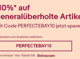 Ebay: 10 Prozent rabatt auf bereits reduzierte B-Ware