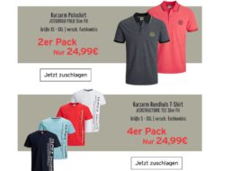 Jack & Jones: Multipacks T-Shirts und Polos mit Rabatt