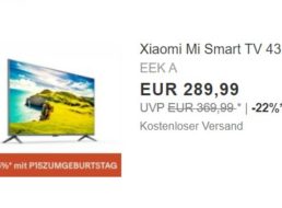 Ebay: UHD-TV von Xiaomi mit Sprachsteuerung für 246,49 Euro frei Haus