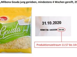 Rückruf: Plastik im geriebenen Gouda von Lidl