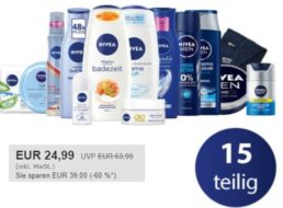 Nivea: Vorteilspack mit 15 Produkten für 24,99 Euro frei Haus