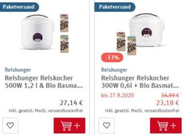 Rewe: Reiskocher-Bundle von Reishunger für 23,18 Euro frei Haus