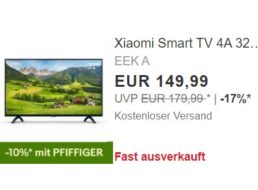 Xiaomi: Smart-TV mit Triple-Tuner für 134,99 Euro frei Haus