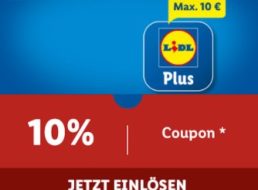 Lidl Plus: 10 Prozent Rabatt via App bis Ende Oktober möglich