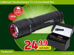 Völkner: Taschenlampe Ledlenser T7.2 für 24,99 Euro frei Haus