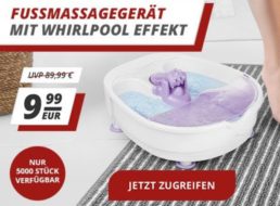 Druckerzubehoer.de: Fußmassagegerät mit Whirlpool Effekt für 9,99 Euro