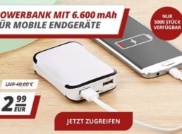 Druckerzubehoer.de: Powerbank mit 6600 mAh für 2,99 Euro