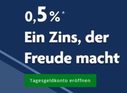 Tagesgeld: 0,5 Prozent bei der „Bank of Scotland“