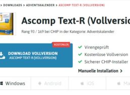 Gratis: Text-Scanner Ascomp Text-R heute zum Nulltarif