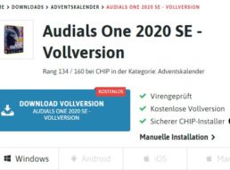 Gratis: „Audials One 2020 SE“ beim Chip-Adventskalender gratis