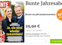 Bunte: Jahresabo für 29,90 statt 202,80 Euro