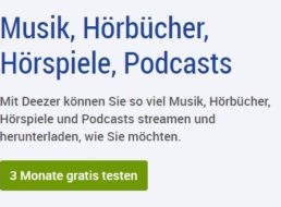 Gratis: 3 Monate Deezer via GMX und Web.de zum Nulltarif