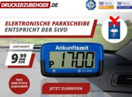 Wieder da: Elektronische Parkscheibe für 9,99 Euro