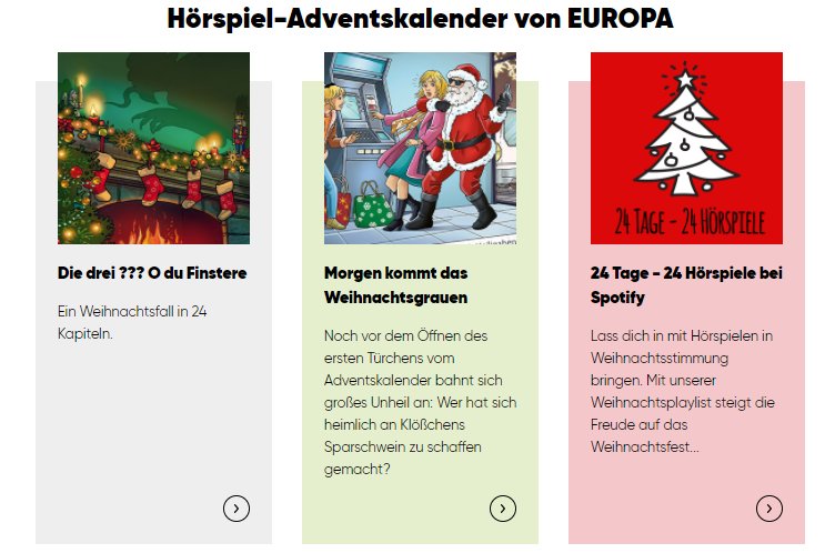 Gratis: Hörspiel-Adventskalender von Europa