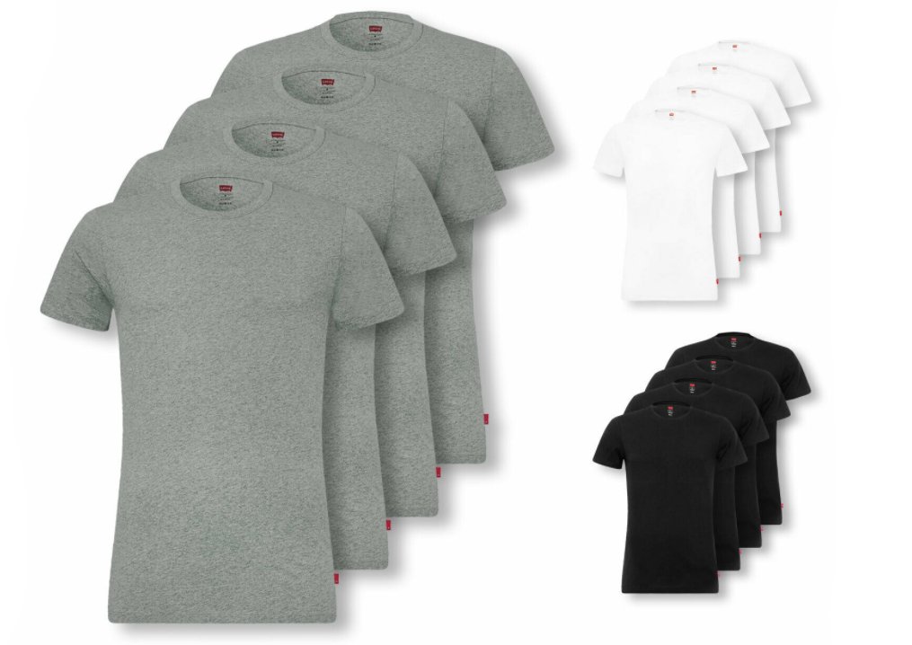 Levi's: Viererpack T-Shirts für 36,99 Euro frei Haus