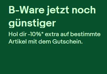 Ebay: Zehn Prozent Rabatt auf bereits reduzierte B-Ware für wenige Tage