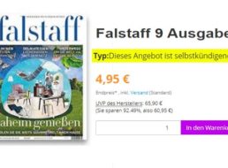 Falstaff: Jahresabo mit automatischem Ende für 4,95 Euro