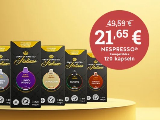 Kaffeevorteil: Gratis-Versand ab 25 Euro Warenwert, Kapseln ab 8,7 Cent