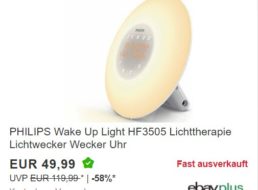 Ebay: Philips Wake Up Light als B-Ware ab 44,99 Euro