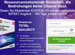 Gratis: „Bitdefender Total Security“ für 180 Tage zum Nulltarif