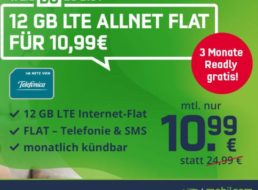 Knaller: Monatlich kündbare LTE-Flat (12 GB) mit Readly für 10,99 Euro