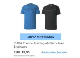 Puma: Thermo-Trainingsshirt mit Gutschein für 13,96 Euro frei Haus