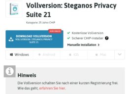 Gratis: Steganos Privacy Suite 21 zum Nulltarif