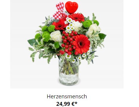 Valentinstag: Strauß "Herzensmensch" für 25,98 Euro mit Versand