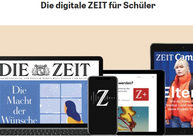 Gratis: Sechs Monate "Die Zeit" für Lehrer und Schüler