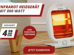 Wieder da: Infrarot Heizgerät mit 800 Watt für 4,99 Euro