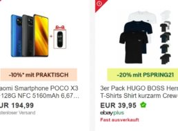 Ebay: 3er-Pack T-Shirts von „Hugo Boss“ für 31,96 Euro frei Haus