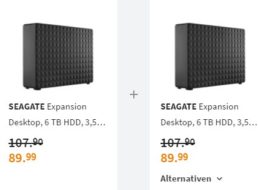 Saturn: Externe Seagate-Festplatte mit 6 TByte für 89,99 Euro