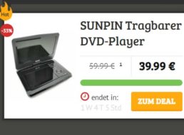 Dealclub: Tragbarer DVD-Player für 39,99 Euro frei Haus
