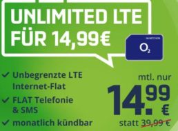 Mobilcom: Unlimitierte Datenflat, monatlich kündbar, für 14,99 Euro