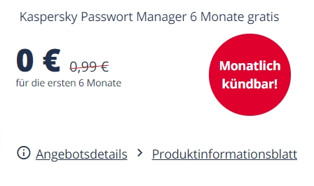 Gratis: "Kaspersky Passwort Manager" für 6 Monate zum Nulltarif