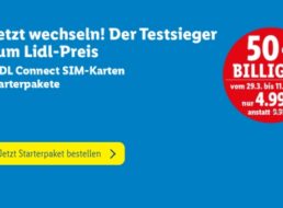 Lidl Connect: Startpaket mit 10 Euro Guthaben für 4,99 Euro