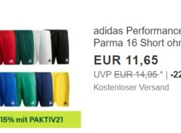 Ebay: Atmungsaktive Shorts von Adidas für 9,90 Euro frei Haus