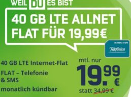 Knaller: 40 GByte LTE mit Gymondo für 19,99 Euro, monatlich kündbar