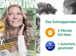 Cosmopolitan: Halbjahresabo für 22,80 Euro mit Gutschein über 25 Euro