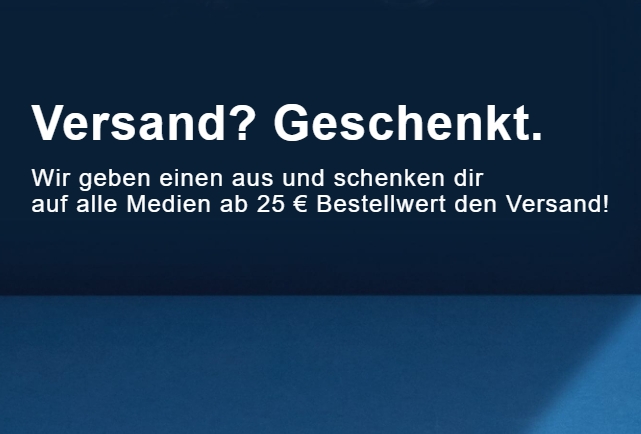 Rebuy: Gratis-Versand ab 25 Euro Warenwert bis Mittwoch