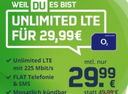 Mobilcom: Monatlich kündbare Unlimited LTE-Flat für 29,99 Euro