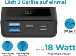 Ebay: Powerbank mit 20.000 mAh für 22 Euro frei Haus