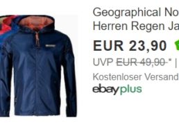 Ebay: Regenjacke von „Geographical Norway“ für 23,90 Euro frei Haus